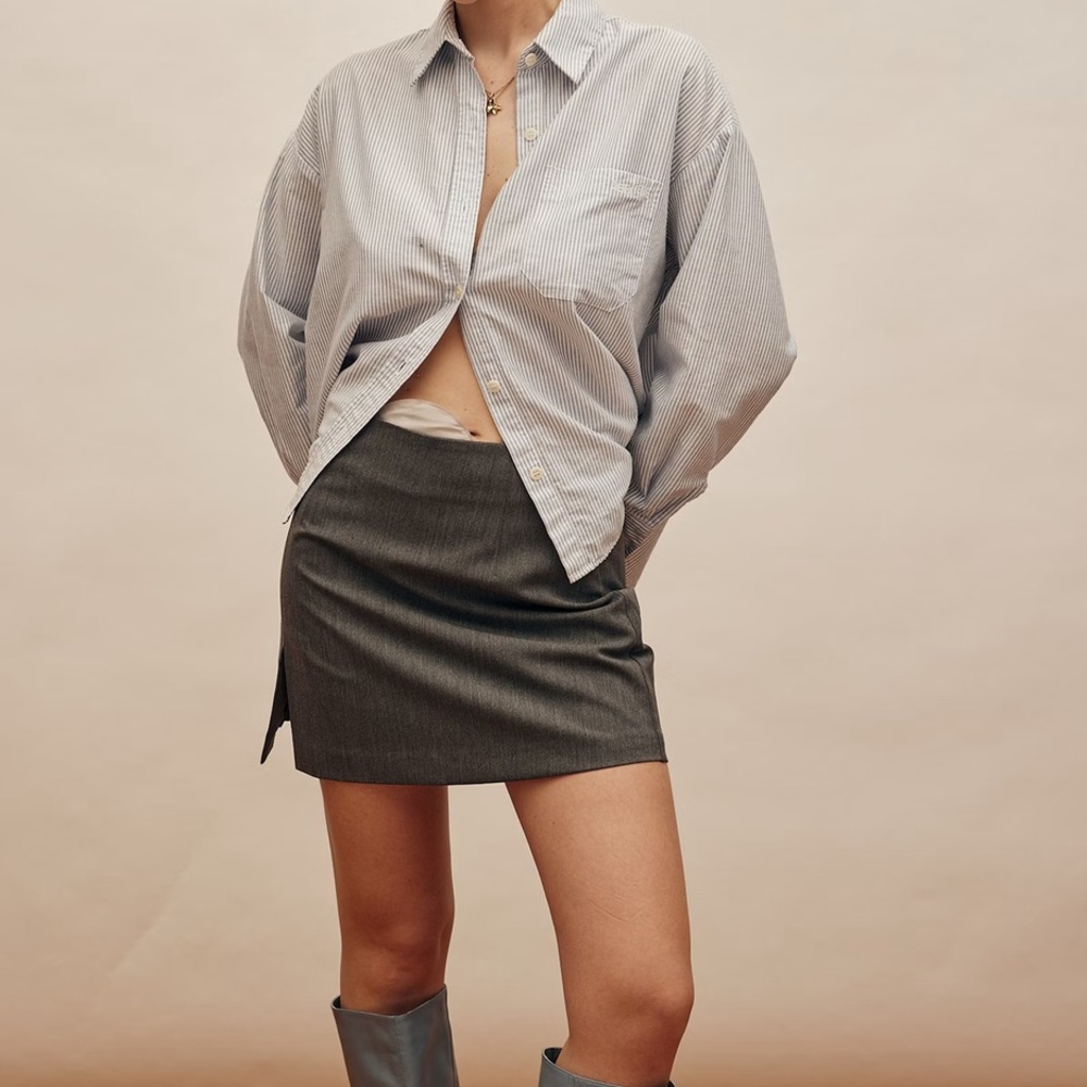 Djerf Avenue Must Have Mini Skirt Grey